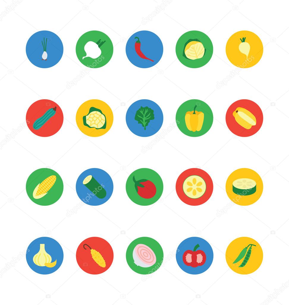 Fruit and Vegetable Vector Icons 5