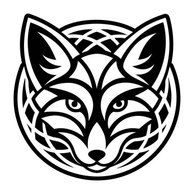 A filled style icon representing a fox symbol