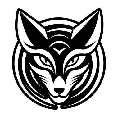 A filled style icon representing a fox symbol