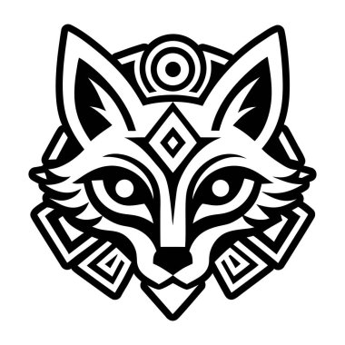 A filled style icon representing a fox symbol