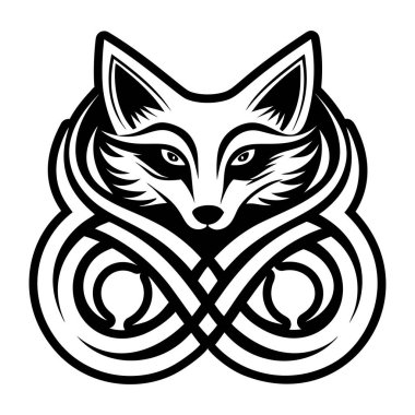 A filled style icon representing a fox symbol