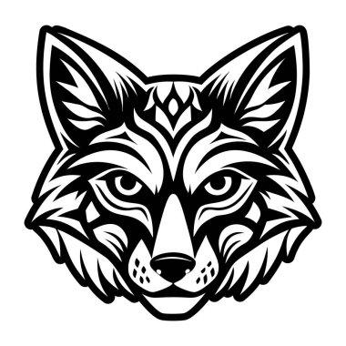A filled style icon representing a fox symbol