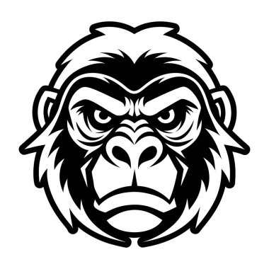 A wild monkey face icon in glyph style