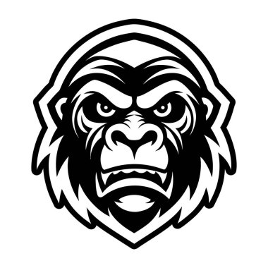 A wild monkey logo icon in glyph style