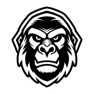 A filled style con showing a gorilla head