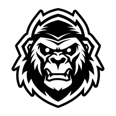 Filled style icon of a monkey head