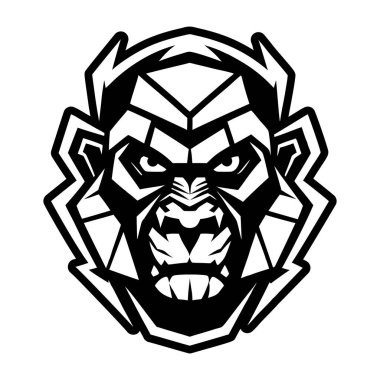 A wild monkey face icon in glyph style
