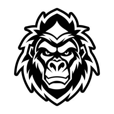 A glyph style icon showing a monkey mascot