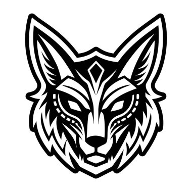 A glyph style icon of a jackal logo