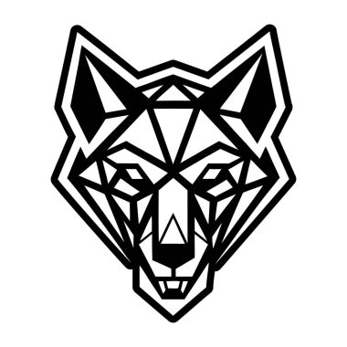A glyph style icon of a jackal logo
