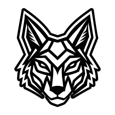 A glyph style icon of a jackal logo