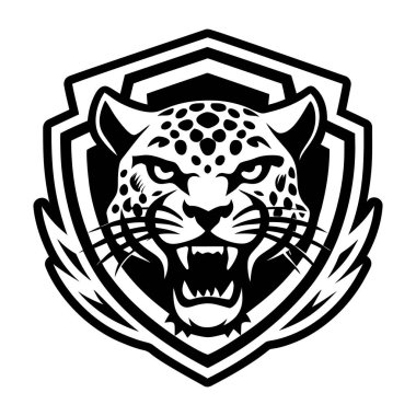 Kaplan başlı maskot logosu şablonu