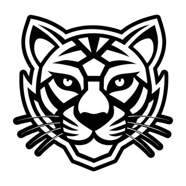 tiger head, vector icon.