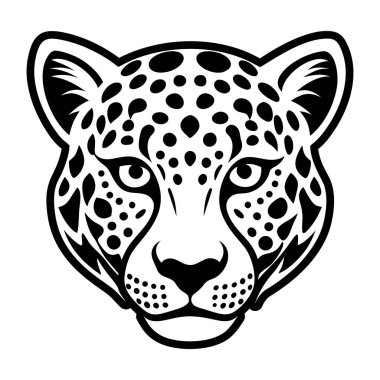 vector illustration of a leopard head on white background