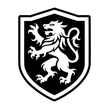 heraldic shield of a lion
