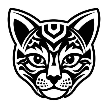 Kedi yüzünün vektör illüstrasyonu