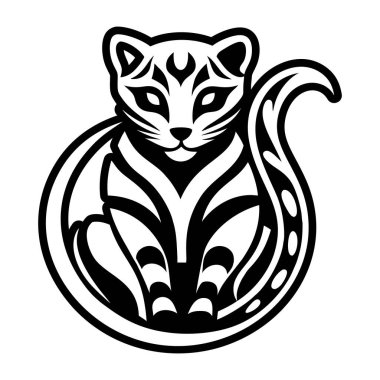tiger icon, simple style