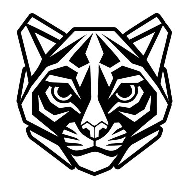 black tiger face. vector illustration