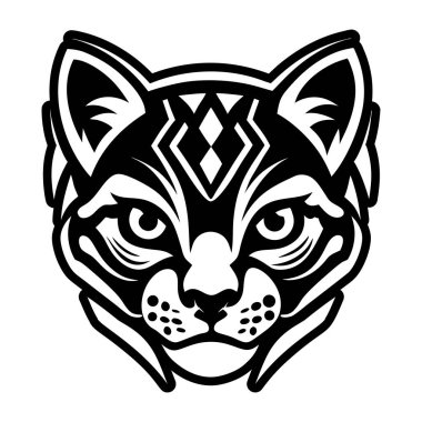 kedi simgesi, basit siyah tasarım