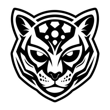 vector image of tiger head on white backgroun