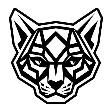 Bir kedinin yüzünün vektör çizimi