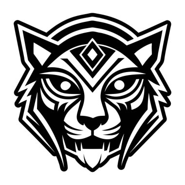 siyah ve beyaz kaplan kafası