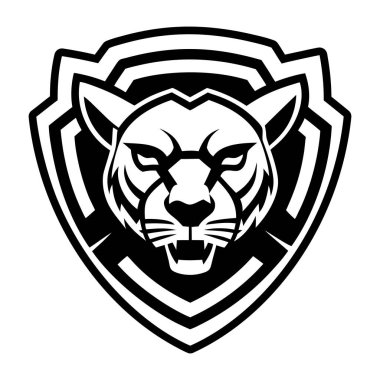 Siyah beyaz kaplan logosu