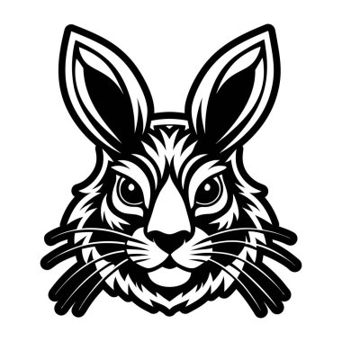Tavşan kafası vektör simgesi