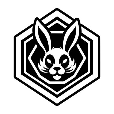 isolated rabbit with a creative design, vector illustration