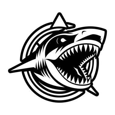 shark shark logo template vector illustration