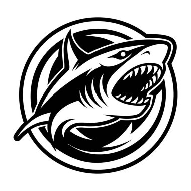 Köpekbalığı maskotu logosu tasarımı