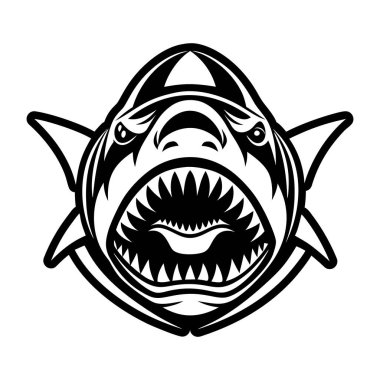 shark head with shark