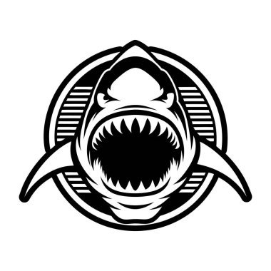 shark head icon. shark vector illustration on white background. vector illustration.