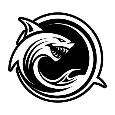 shark logo template vector illustration design vector