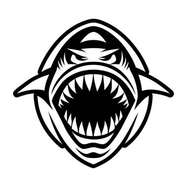 vector illustration of angry fish