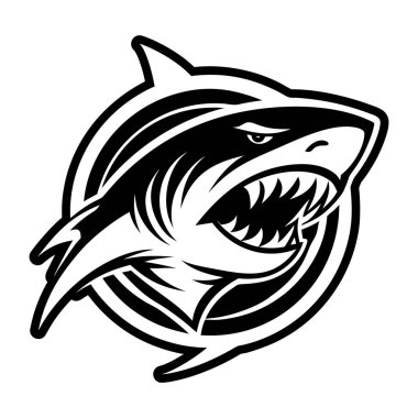 shark shark logo design. template vector illustration.