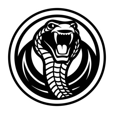 Yılan simgesi, basit siyah çizim