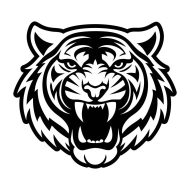 Kaplan yüzlü ikon vektör çizimi beyaz arkaplanda izole edildi