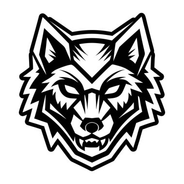 Bir kurt sembolünü temsil eden doldurulmuş bir biçim simgesi