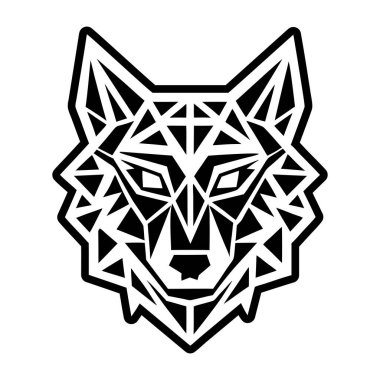 Bir kurt sembolünü temsil eden doldurulmuş bir biçim simgesi