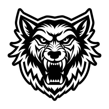 Bir köpek yüzünü temsil eden doldurulmuş bir biçim simgesi