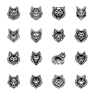 Bir grup siyah kedi. vektör illüstrasyonu