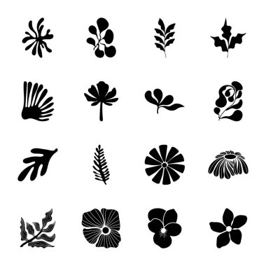 Yaprak sapını tasvir eden katı bir biçim simgesi