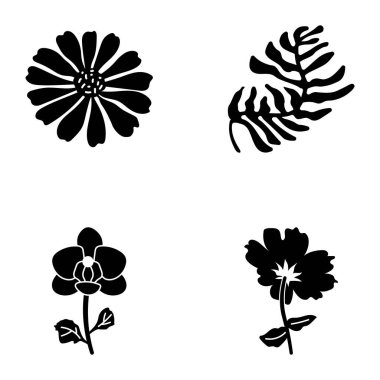 Bir amber çiçeğini temsil eden doldurulmuş biçim simgesi