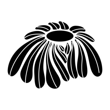 Bir bahar çiçeğini temsil eden doldurulmuş biçim simgesi