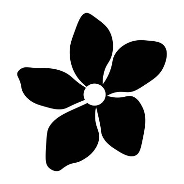 Zambak çiçeğini temsil eden doldurulmuş biçim simgesi