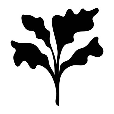 Bir ravent bitkisini gösteren kabartma biçiminde simge