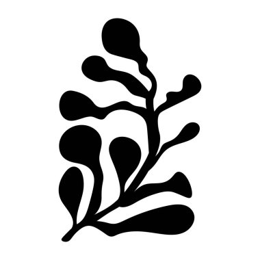 Bir yosun tasvir eden katı bir biçim simgesi