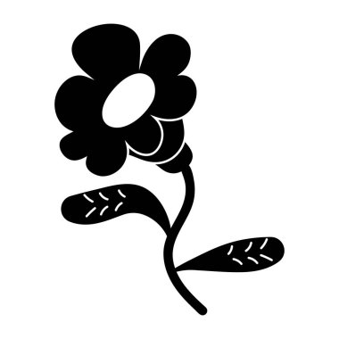 Bir çiçeği temsil eden doldurulmuş biçim simgesi