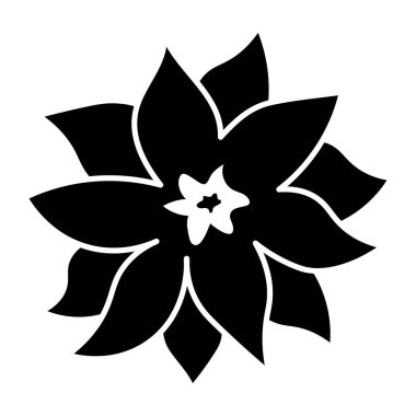 Çiçek tasvir eden katı bir biçim simgesi